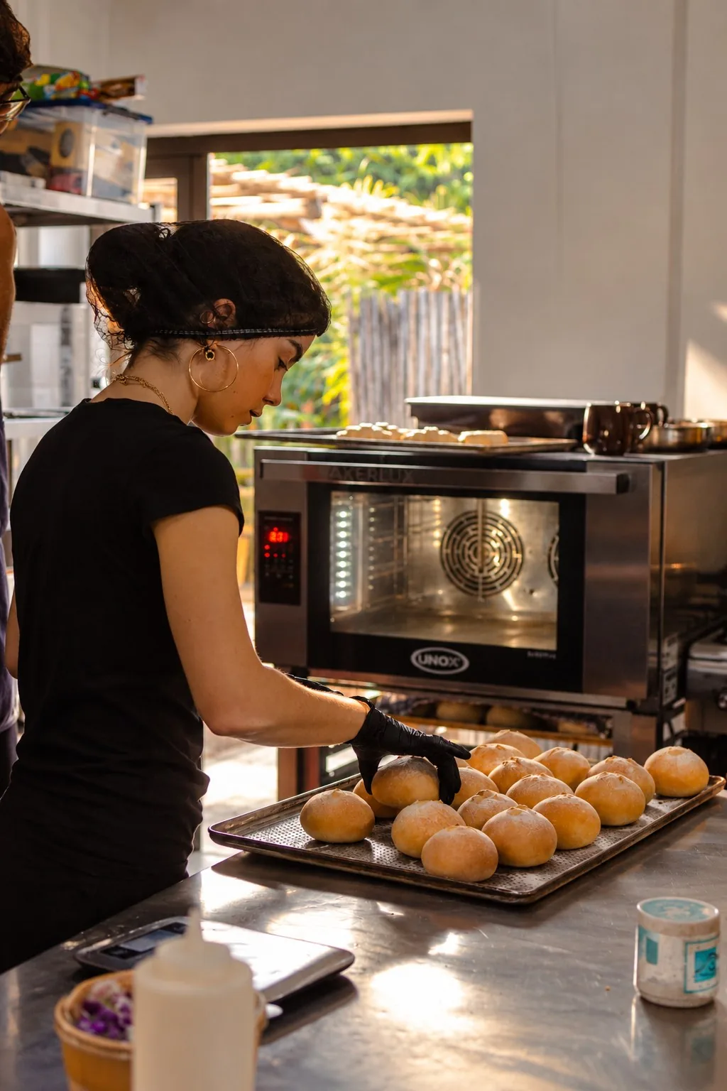 Préparation des pains en cuisine
